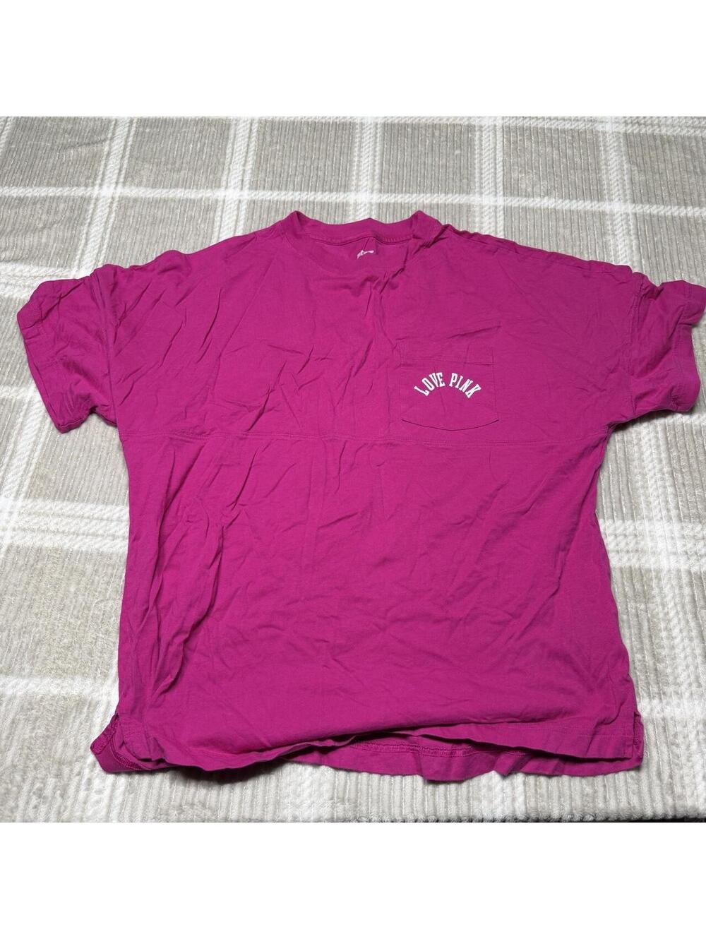Victoria's Secret Women's Pink and Purple Tshirt
